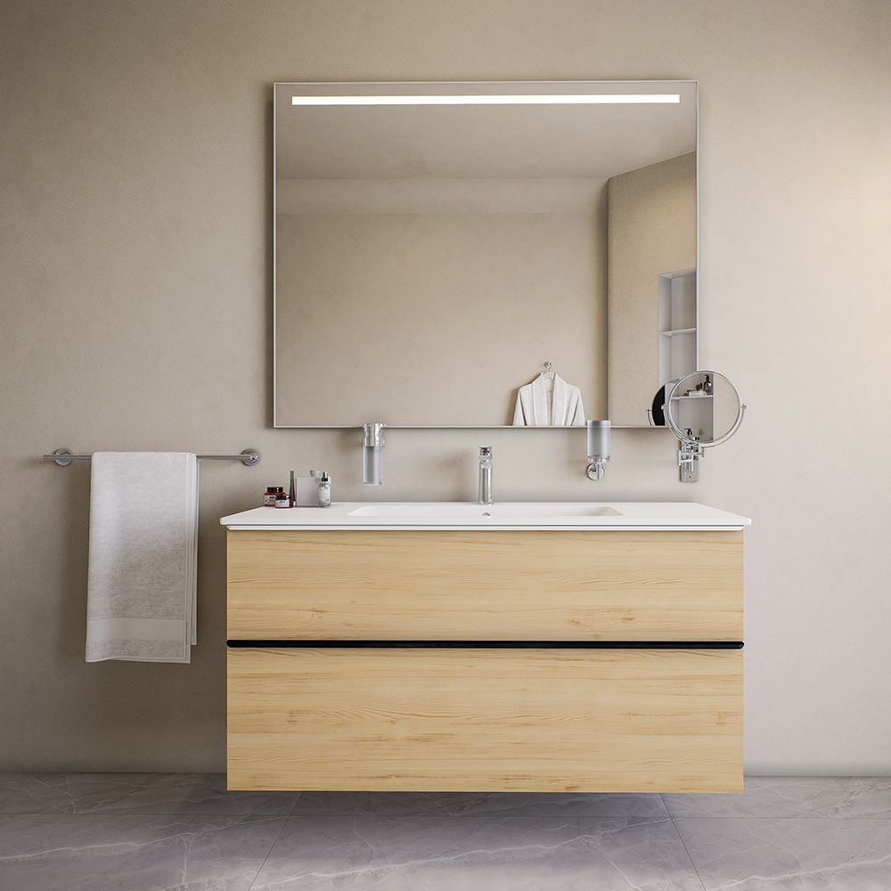 Duravit ME by Starck Bathroom Cabinet Set 123(W)x49(D) cm Natural Oak with Ceramic Basin 