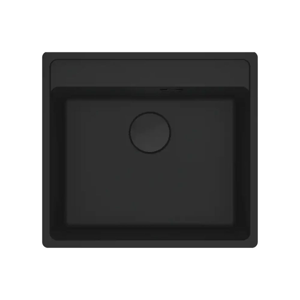 Franke Inset Single Bowl Kitchen Sink 56(L) x 51(W) x 20(D) cm - Black