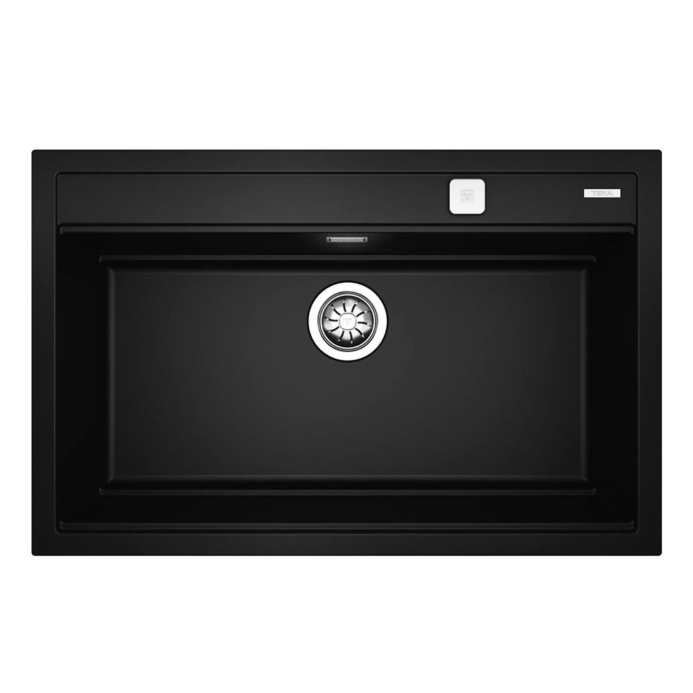 TEKA Nova 80 WS-TG 1B Workstation Granite Inset Sink - Multi-Level Bowl, Black