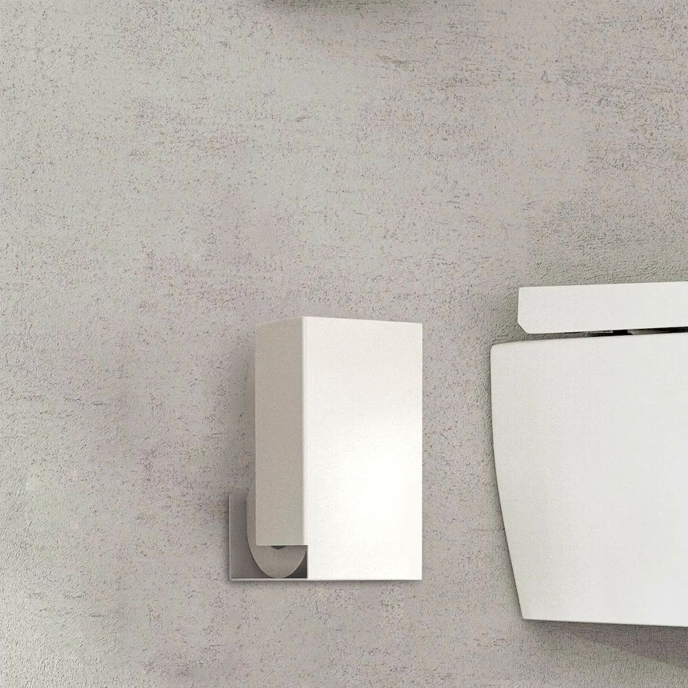 Fink Amsterdam Toilet Roll Paper Holder in Steel 23cm (H) - Polar White