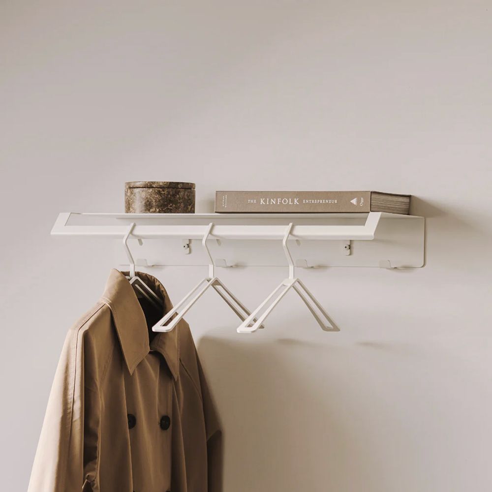 Fink Lyon Steel Coat Rack 60cm (W) - Polar White
